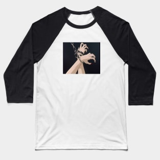 Gothic Anime Bound Hands Baseball T-Shirt